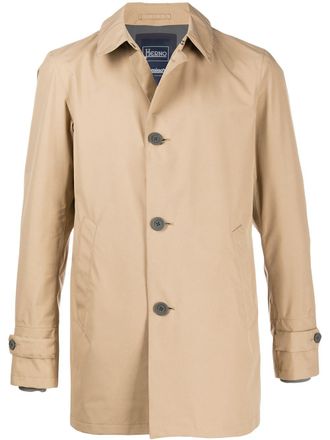 Herno laminar trench coat - men - Polyester/Polyamide/Polytetrafluoroethylene (PTFE)/Spandex/Elastane - 50 - Neutrals
