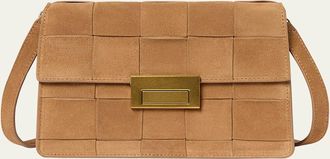 Loeffler Randall Delphine Woven Suede Crossbody Bag