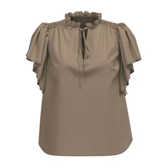 Co'Couture Dames, Blouses & Shirts, Beige, Maat: XS Viscose