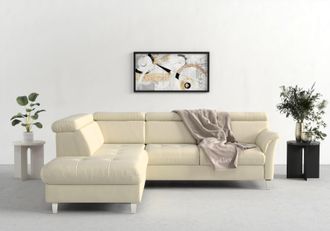 Sit&more Ecksofa »Marano L-Form« inklusive Kopfteilverstellung, wahlweise mit Bettfunktion, Bettkasten