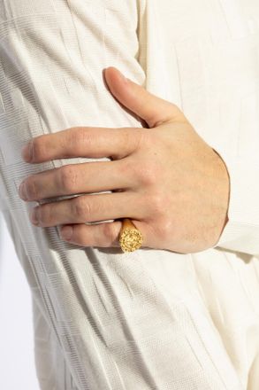 Dolce & Gabbana Ring With Religious Motif, Mens, Gold