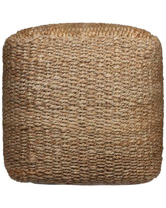 LR Home Anika Transitional Woven Handmade Textured Jute Pouf