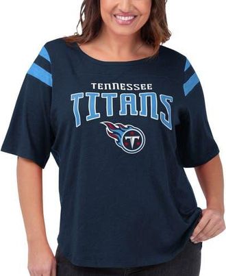 G-III 4Her by Carl Banks Womens G-III 4Her by Carl Banks Navy Tennessee Titans Plus Size Linebacker T-Shirt at Nordstrom, Size 4X