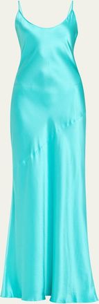 L'agence Charmaine U-Neck Silk Gown