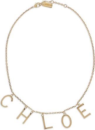 Chloé Collana con logo - Oro