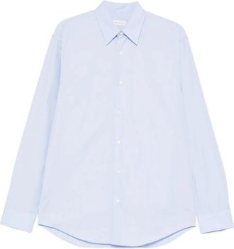 Dries Van Noten Klassiek Katoenen Shirt - Heren - Casual Overhemden - Blauw - L - Katoen - Overhemden