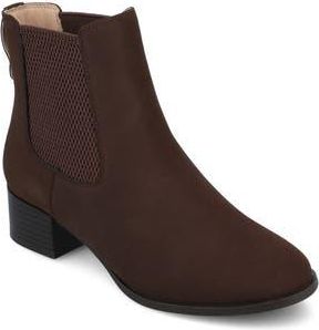 Journee Collection Chayse Bootie in Chocolate Nubuck at Nordstrom Rack, Size 9.5