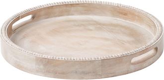 Beliani Bandeja de servir madera de mango marr&oacute;n claro