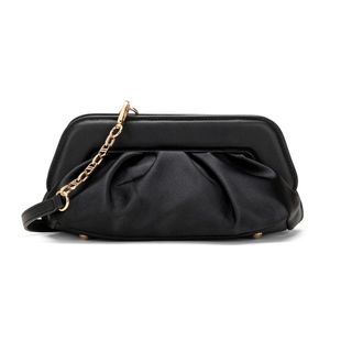 Oltre Clutch con drapeado y bandolera - Bags - Mujer - Negro - ONE SIZE