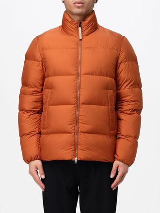 Woolrich Quilted Nylon Down Jacket with High Neck and Zip Closure