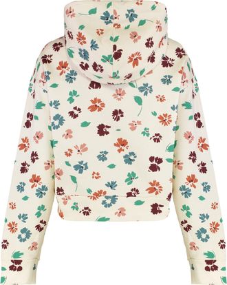 Kristina Ti Womens Floral Print Cotton Hoodie Hoodies