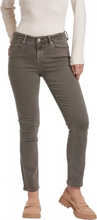 Dear John Denim Blaire Mid Rise Straight Leg Jeans In Graphite
