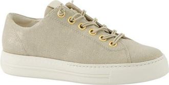 Paul Green Dixie Canvas Sneaker in Shell Metallic Canvas at Nordstrom, Size 11.5Us