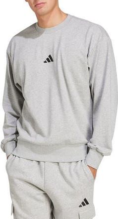 adidas Essentials French Terry Crewneck Sweatshirt in Mgreyh/bla at Nordstrom Rack, Size Xx-Large