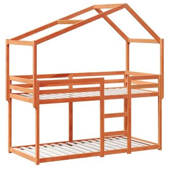 Berkfield Home Beautiful Bunk Bed without Mattress Wax Brown 80x200 cm Solid Woo