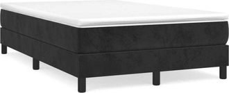 vidaXL Cama Box Spring Con Colch&oacute;n Terciopelo Negro 120x190 Cm Vidaxl