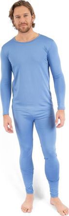 Leveret Mens Solid Thermal Pajama Set in Light Blue at Nordstrom, Size Xx-Large