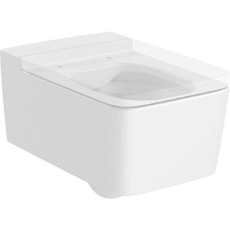 Roca Roca - Taza De Inodoro Suspendido Sin Tapa Rimless Square Inspira Color: Blanco Mate