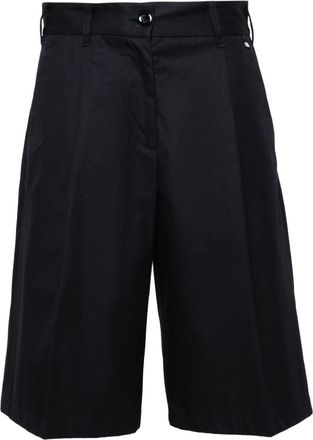 Herno cotton knee-length shorts - women - Cotton - 42 - Blue