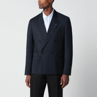 Lardini Blaue zweireihige Wolljacke von Lardini