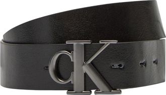 Calvin Klein Accessoires, Heren, Zwart, 85 CM, Leer, Mngrm PLQ Bckl 35Mm