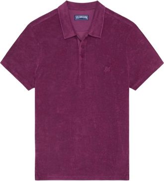Vilebrequin Terry Polo Shirt Solid - Heren - Polos - Paars - M - Katoen - Tops
