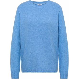 Cecil Gebreide trui met boothals - Dames - Truien - Blauw - Maat: XL Katoen