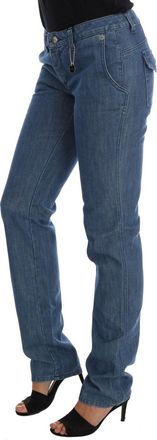 Costume National Womens Blue Wash Cotton Slim Denim Jeans Clothing