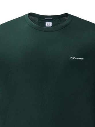 C.P. Company Mens Long-Sleeved Cotton T-Shirt Green T-Shirts And Polos