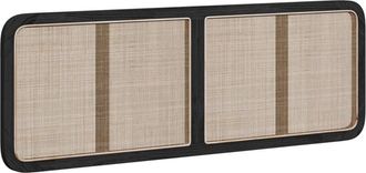 vidaXL Headboard with Headboard Black 160 x 55 x 3 cm Rattan vidaXL