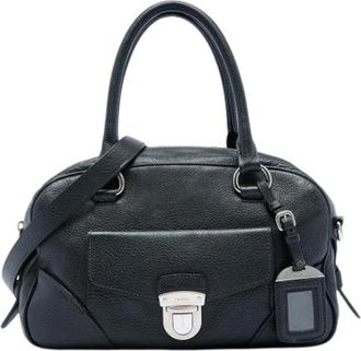Prada Pre-owned Vintage Satchel - Dames - Vintage Handtas - Zwart - ONE Size - Leer - Vintage