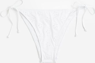 H&M Tie-Tanga Bikinihose - Weiss
