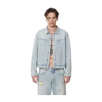 424 Jassen, Heren, Blauw, 2Xl, Denim, Denim Jassen
