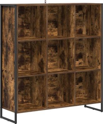 vidaXL Book Cabinet Smoke Oak 99.5 x 30 x 108.5 cm Engineered Wood vidaXL