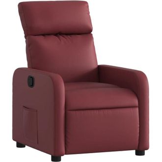 vidaXL Vidaxl - Sill&oacute;n Reclinable De Cuero Sint&eacute;tico Rojo Tinto
