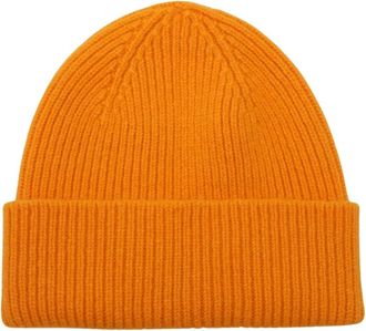 Le Bonnet Klassieke Muts - Dames - Hoeden - Oranje - ONE Size - Wol - Accessoires