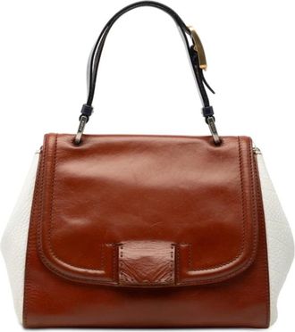 Fendi Pre-owned Handbags, female, Brown, Size: ONE SIZE Pre-owned Leather Top Handle Bag
