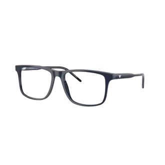 Emporio Armani Glasses, unisex, Blue, 53 MM, Squared Optical Frame