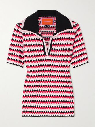 La DoubleJ Polo In Maglia Jacquard - Rosso