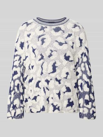 Marc Cain Relaxed Fit Pullover in Strick-Optik in Offwhite, Gr&ouml;&szlig;e 34