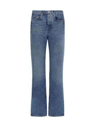 Off-white Light Blue Regular Mid Rise Jeans