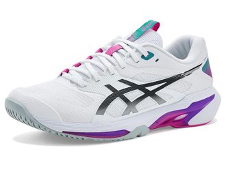 Asics Solution Speed FF 4 Mens Tennis Shoes White/Digital Sakura : 11.5 D - Medium, Synthetic