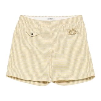 C.P. Company Beachwear, male, Yellow, Size: XL Flatt Nylon Striped Swim Shorts