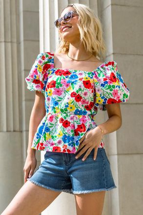 DUSK Frayed Hem Denim Shorts