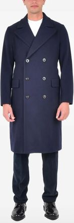 Boglioli Cappotto doppiopetto con cintura - Blu