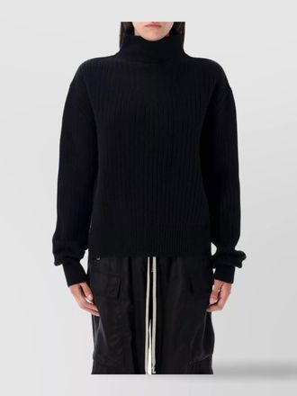 Rick Owens virgin wool ribbed turtleneck jumper