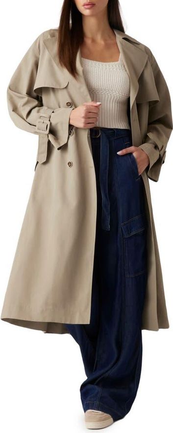 Amira Trench Coat in Khaki at Nordstrom, Size Medium