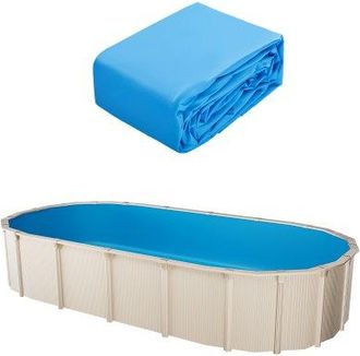 OEM Revestimiento Para Piscina Ovalada 610x375 Cm Calibre Est&aacute;ndar Revestimiento De Vinilo Para Piscina Estilo Superpuesto Para Piscinas Sobre El Suelo De