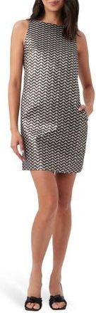 Trina Turk Creosote Metallic Chevron Shift Dress at Nordstrom Rack, Size 12