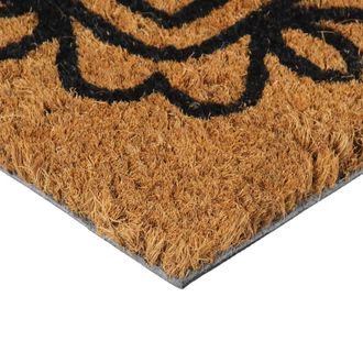 Berkfield Home Durable Door Mat Natural 45x75 cm Tufted Coir in Brown